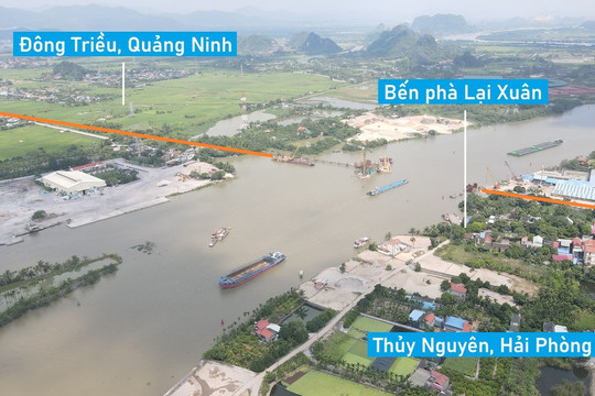 Hình ảnh cầu Lại Xuân nối Quảng Ninh - Hải Phòng sau hơn 8 tháng khởi công