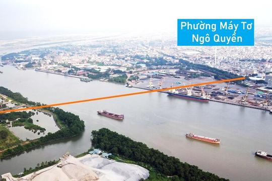Toàn cảnh vị trí sắp xây cầu Nguyễn Trãi hơn 6.300 tỷ đồng nối Ngô Quyền - Thủy Nguyên, Hải Phòng