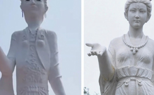Tượng tiên nữ "lạ" ở Trung Quốc