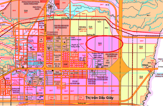 Đồng Nai quy hoạch khu dân cư hơn 50ha tại trung tâm thị trấn Dầu Giây