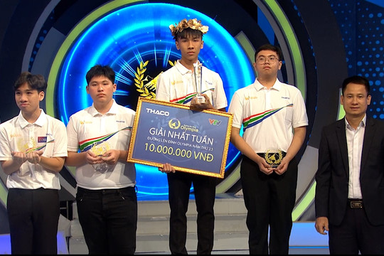 Nam sinh Bắc Giang giành chiến thắng trong cuộc thi tuần Olympia