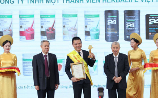 Herbalife Việt Nam nhận Giải thưởng “Sản Phẩm Vàng Vì Sức Khỏe Cộng Đồng 2023”