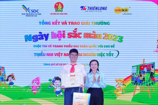 Học sinh Phú Thọ đạt giải Đặc biệt cuộc thi vẽ tranh 'nghìn việc tốt'