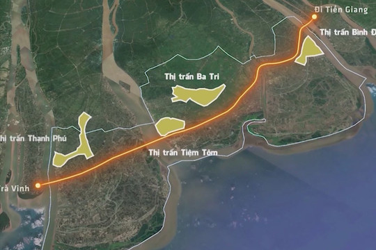 Đề xuất làm đường ven biển nối Bến Tre với Tiền Giang, Trà Vinh