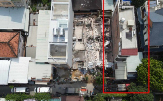 Vụ sập nhà 4 tầng ở Bình Thạnh: Nhà bên cạnh cũng đang nghiêng