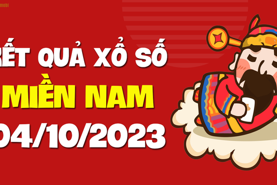 XSMN 4/10 - SXMN 4/10 - KQXSMN 4/10 - Xổ số miền Nam ngày 4 tháng 10 năm 2023