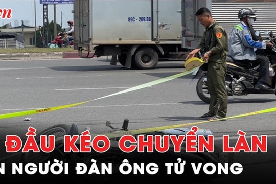 Video: Xe đầu kéo chuyển làn, cán người đàn ông tử vong