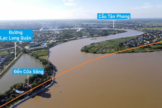 Toàn cảnh vị trí quy hoạch xây cầu vượt sông Đào nối TP Nam Định với huyện Mỹ Lộc