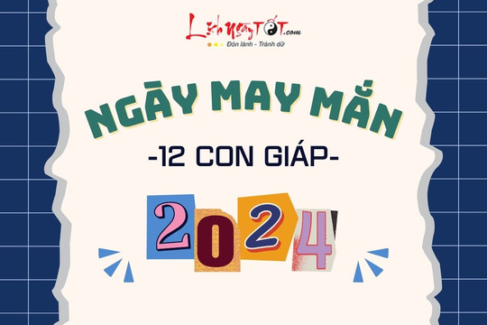 Ngày may mắn của 12 con giáp năm 2024: Chớp ngay cơ hội đón Thần Tài mở kho VÀNG