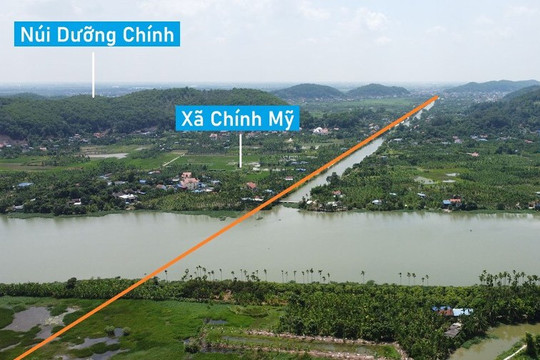 Toàn cảnh vị trí quy hoạch xây cầu vượt sông Giá ở xã Chính Mỹ, Thủy Nguyên, Hải Phòng