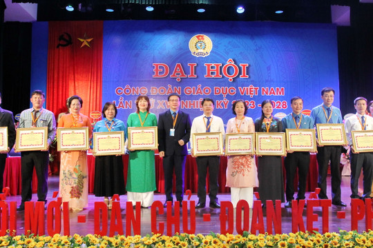 9 chỉ tiêu thực hiện trong nhiệm kỳ của Công đoàn Giáo dục Việt Nam