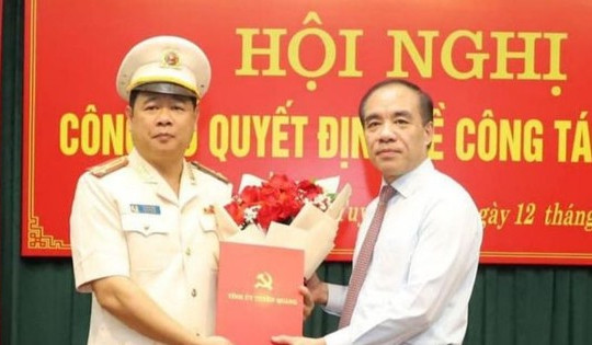 Bổ nhiệm Phó Giám đốc Công an tỉnh làm Phó Trưởng Ban Nội chính Tỉnh ủy Tuyên Quang