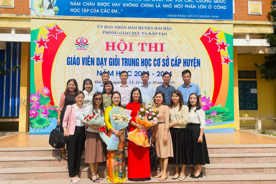 56 giáo viên thi dạy giỏi cấp THCS huyện Hải Hậu (Nam Định)