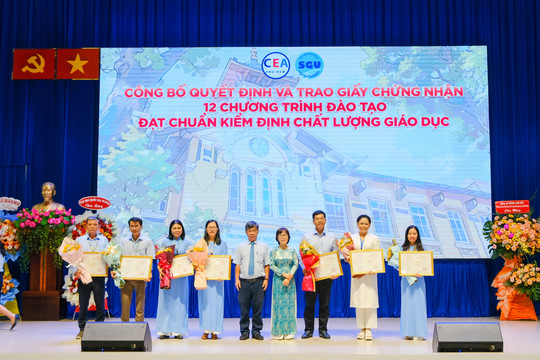 Trường ĐH Sài Gòn thêm 12 chương trình đạt chuẩn kiểm định chất lượng giáo dục