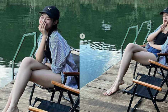 "Hoa hậu cấy lúa Thanh Hoá" khoe "cặp chân triệu đô" với kiểu mặc giấu quần