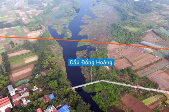Toàn cảnh vị trí quy hoạch xây cầu vượt sông Đáy nối Chương Mỹ - Hà Đông, Hà Nội