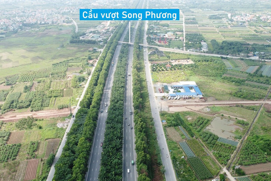 Hình ảnh vành đai 4 qua huyện Hoài Đức, Hà Nội đang xây dựng