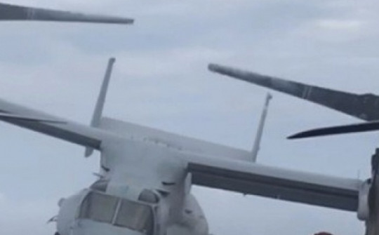 ‘Chim ưng biển’ V-22 Osprey của Mỹ chở 8 người gặp nạn ở Nhật Bản