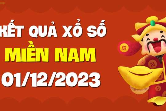 XSMN 1/12 - SXMN 1/12 - KQXSMN 1/12 - Xổ số miền Nam ngày 1 tháng 12 năm 2023