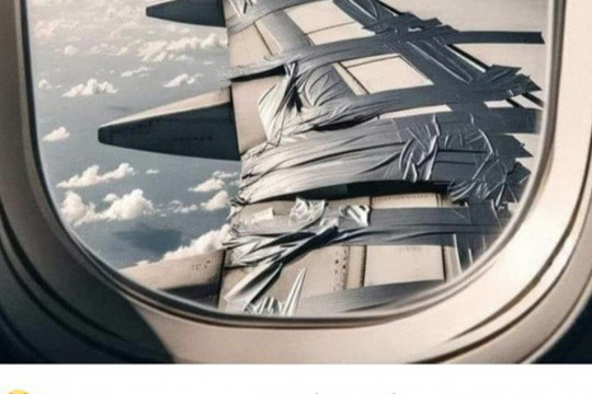Sự thật về ảnh cánh máy bay dán "băng keo" lan truyền trên mạng