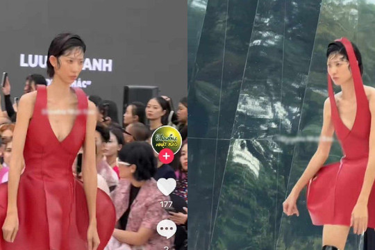 Người mẫu cong lưng, di chuyển kì dị trong show thời trang Việt gây tranh cãi