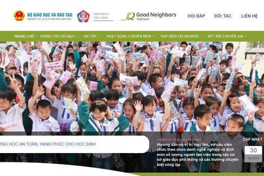 Bộ GD&ĐT vận hành website tư vấn tâm lý và công tác xã hội trường học