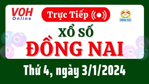 XSDN 3/1 - Kết quả xổ số Đồng Nai hôm nay thứ 4 ngày 3/1/2024