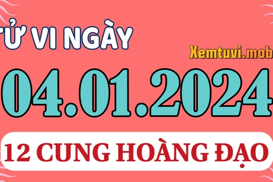 Tử vi 12 cung hoàng đạo ngày 4/1/2024: Kim Ngưu nhạy cảm, Thiên Bình cứng đầu