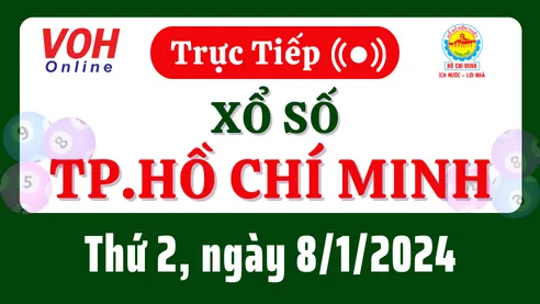 XSHCM 8/1 - Kết quả xổ số TP.HCM hôm nay thứ 2 ngày 8/1/2024