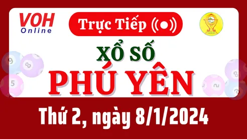 XSPY 8/1 - Kết quả xổ số Phú Yên hôm nay thứ 2 ngày 8/1/2024