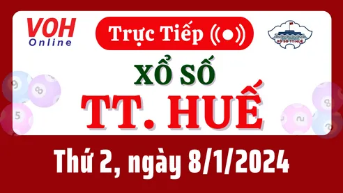 XSTTH 8/1 - Kết quả xổ số Thừa Thiên Huế hôm nay thứ 2 ngày 8/1/2024