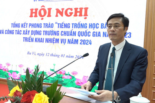 Hà Nội: Huyện Ba Vì có thêm 25 trường đạt chuẩn quốc gia trong năm 2023
