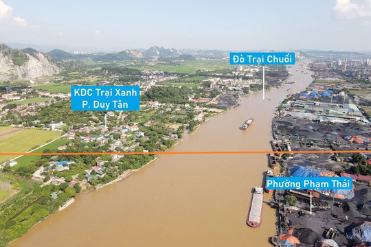 Toàn cảnh vị trí dự kiến quy hoạch cầu vượt sông Kinh Thầy nối phường Phạm Thái - Duy Tân, TX Kinh Môn, Hải Dương