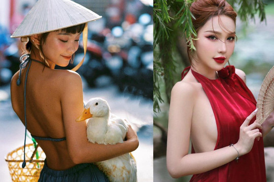 Người đẹp Việt khéo chọn nội y với váy yếm hở trọn lưng ong