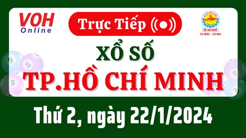 XSHCM 22/1 - Kết quả xổ số TP.HCM hôm nay thứ 2 ngày 22/1/2024