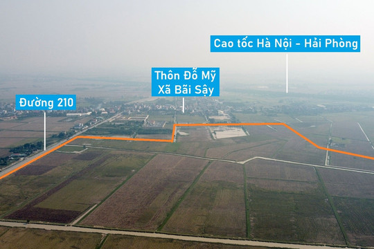 Toàn cảnh vị trí dự kiến quy hoạch CCN Bắc Sơn khoảng 140 ha ở Ân Thi, Hưng Yên