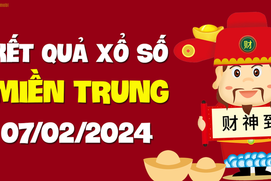 XSMT 7/2 - SXMT 7/2 - KQXSMT 7/2 - Xổ số miền Trung ngày 7 tháng 2 năm 2024