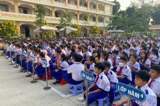 Tiền Giang: Nhiều hoạt động đón học sinh trở lại trường sau Tết