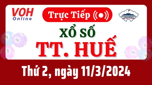 XSTTH 11/3 - Kết quả xổ số Thừa Thiên Huế hôm nay thứ 2 ngày 11/3/2024