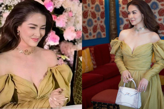 "Người đàn bà đẹp nhất Philippines" quyến rũ nồng nàn với váy xẻ sâu