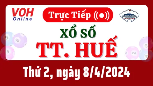 XSTTH 8/4 - Kết quả xổ số Thừa Thiên Huế hôm nay thứ 2 ngày 8/4/2024