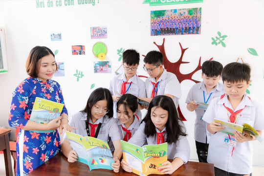 Trường tiểu học ở Nam Định có 8 giáo viên giỏi cấp huyện nhờ dùng sách Cánh Diều