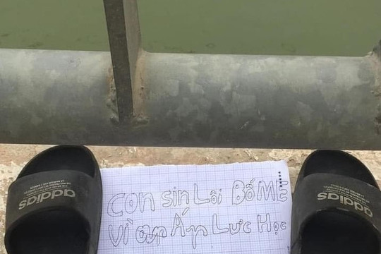 Nhóm học sinh bỏ lại giấy 'con xin lỗi' cùng đôi dép trên cầu khiến cả xã đi tìm