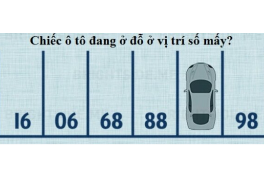 Chiếc ô tô đang đỗ ở vị trí số mấy?