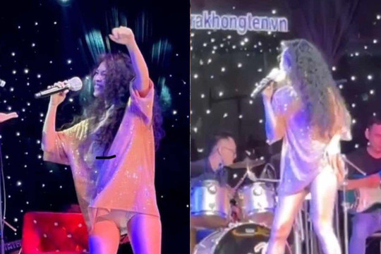 Ca sĩ Việt gây tranh cãi vì mặc váy quá ngắn, gặp sự cố trên sân khấu