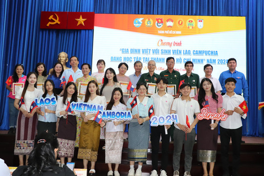 96 gia đình TPHCM nhận nuôi 162 sinh viên Lào, Campuchia