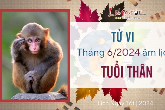 Tử vi tháng 6/2024 tuổi Thân âm lịch: Nhiều dấu hiệu tích cực, đạt thành tích vẻ vang