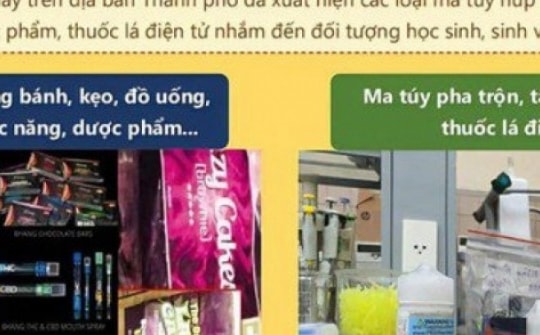 Công an TPHCM cảnh báo ma túy trộn trong thực phẩm, thuốc lá điện tử