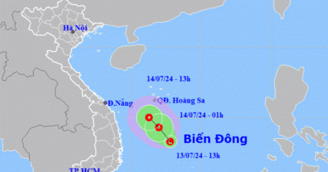 Biển Đông hình thành vùng áp thấp, thời tiết đất liền rất xấu