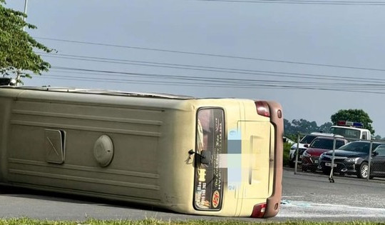 Tai nạn xe tải và xe khách ở Vĩnh Phúc: 18 người nhập viện